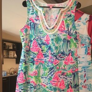 EUC Harper Dress in Salt in the Air - Medium